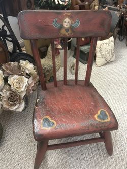 Primitive Painted Childs Chair