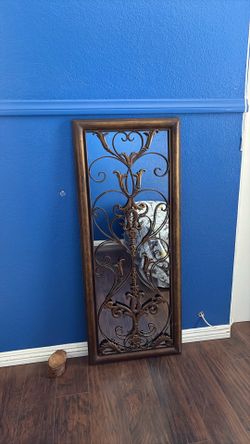 espejo con Marco de metal rústico