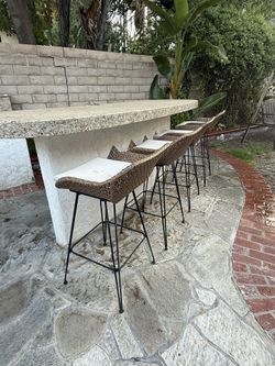 Set Of 2 Outdoor Bar Chairs