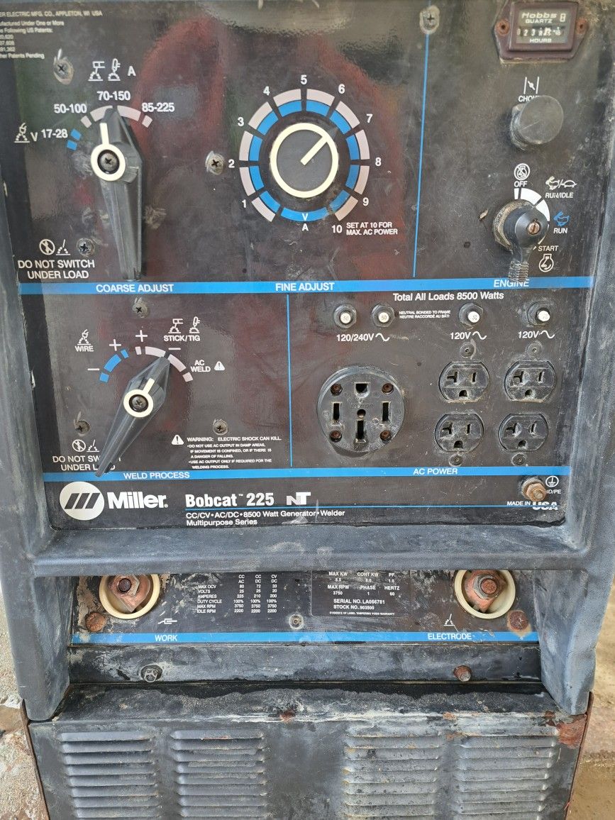 Miller Bobcat 225 Welder/generator