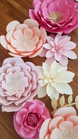 Custom paper flower decorations