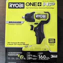 Ryobi Compact Brushless Impact Wrench New In Box