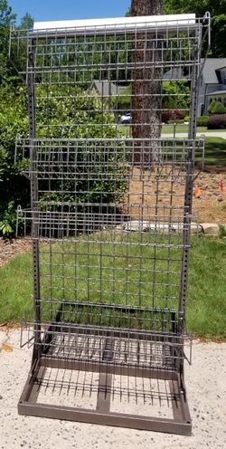 TOOLS: Work/Saw Horses, Metal Shelf Unit, Trencher, & Irrigation Box