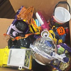 Box full of popcorn buckets