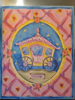 Princess Carriage Canvas Wall Art