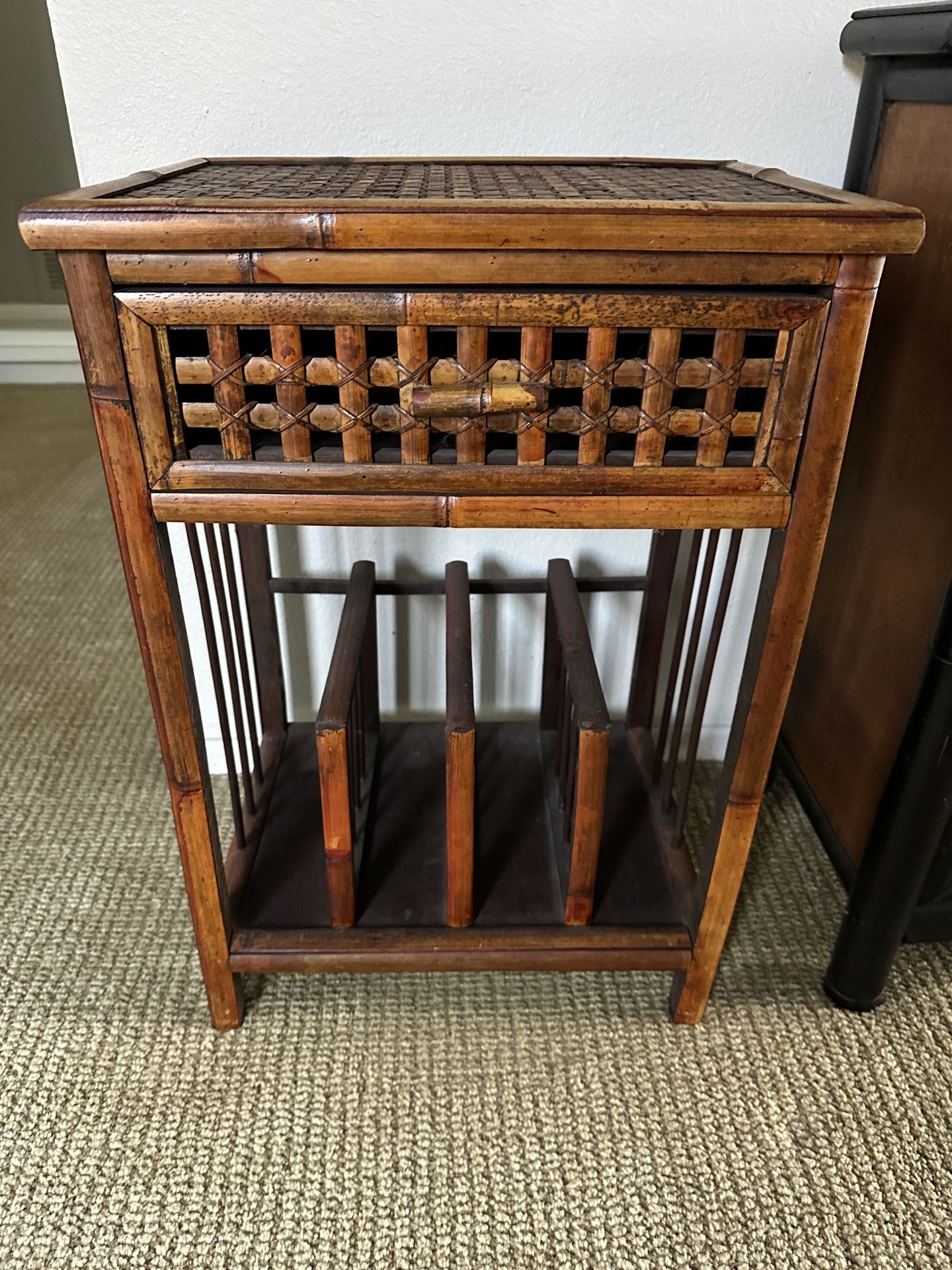End Table Book Shelf With Drawer