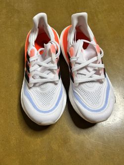 Adidas Shoes Womens 5.5 Ultraboost Light Sneaker Athletic Orange Blue White