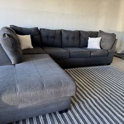 Gray Sectional Sofa Couch Sala 