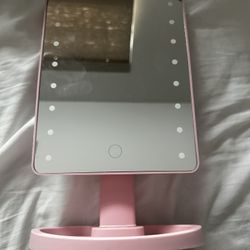 Pink vanity mirror 