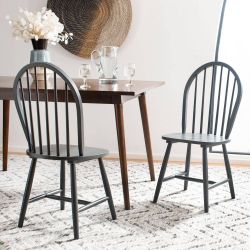 Set of 2 vintage Windsor wood dinning chair with spindle back