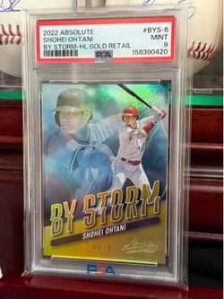 2022 Panini Absolute By Storm Shohei Ohtani Gold Retail /10 PSA 9