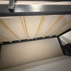 Twin Over Full Bunk Bed (Graphite Blue) + FREE Twin Mattress – $225