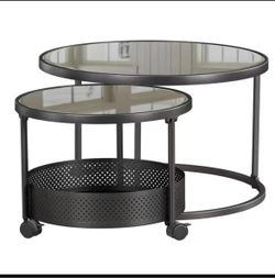 Black Nesting Coffee Table Set