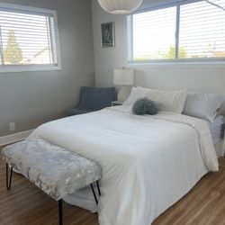 Silver Cow print Bench! 