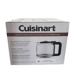 CUISINART DCC-1220BKSRC 12-Cup Black Stainless Replacement CARAFE NEW