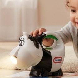 Little Tikes Glow N Speak Mooing Cow Flashlight Light & Sound Working Condition. This is a Little Tikes Glow 'N Speak Animal Flashlight in a cow desig
