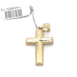 10kt Godl Diamond Cut Cross 1.50grams 143865 12