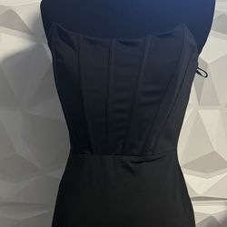 Corset Black Long Dress 