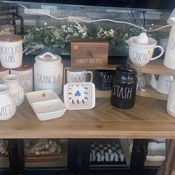 Rae Dunn Kitchen items (each item has a price)