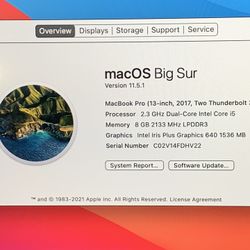 Apple MacBook Pro A1708 128Gb Hard Drive 8GB RAM $800 obo