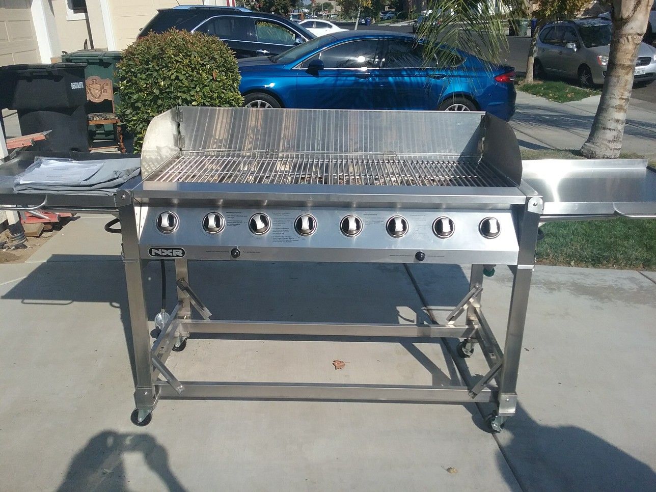NXR stainless steel 8 burner event grill