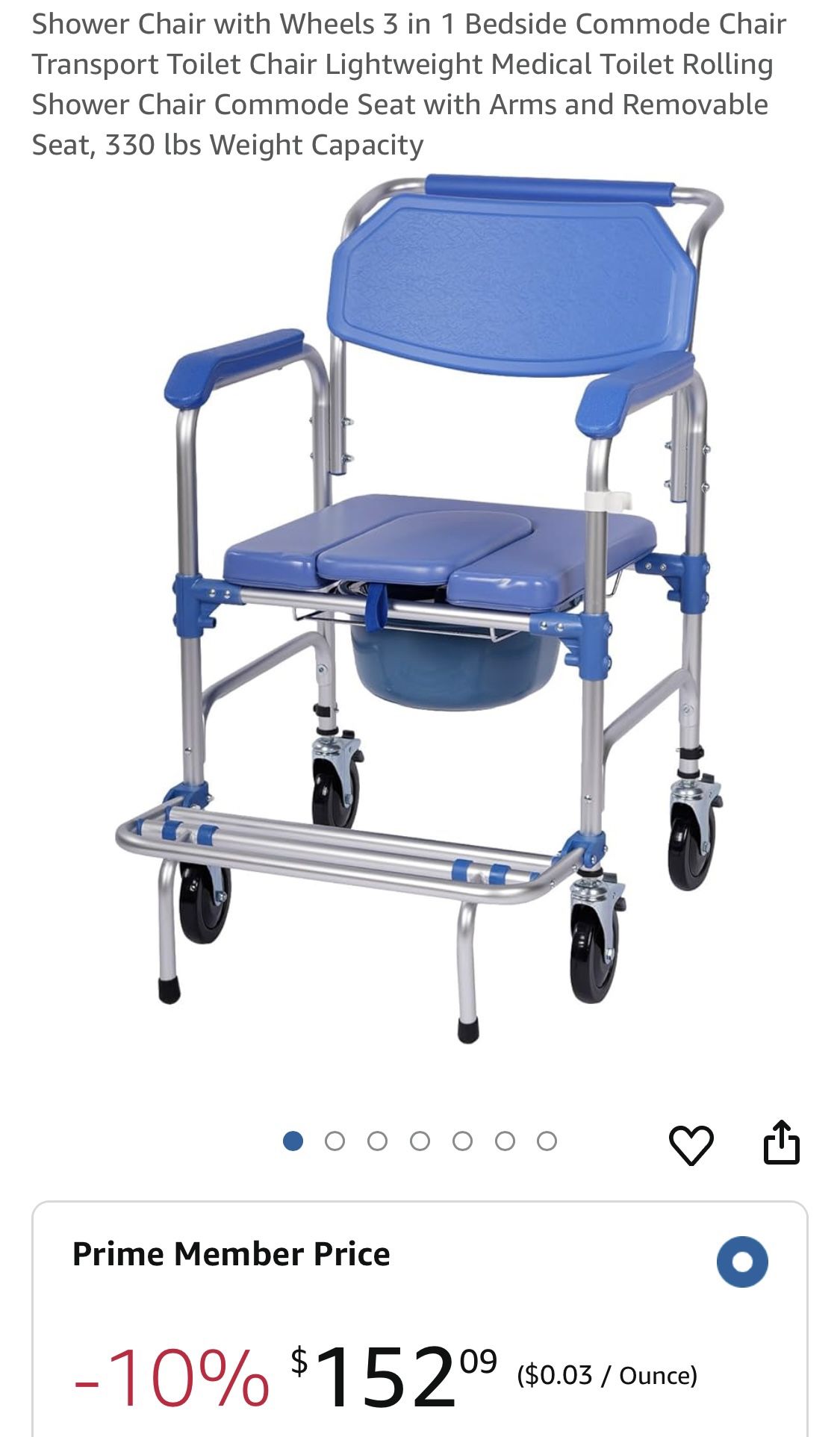 Shower Chair Portable Toilet Chair 