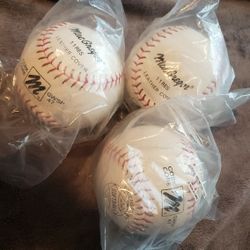 MACGREGOR LEATHER COVER 11 INCH SOFTBALLS NEW (LOT OF 3)