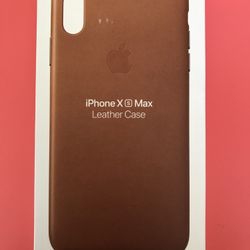 iPhone Xs Max Leather Case-Saddle Brown