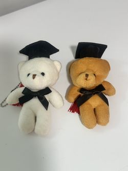 Set Of 2 Graduation Bear Keychains