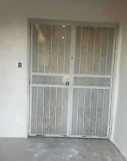 Metal screen double door