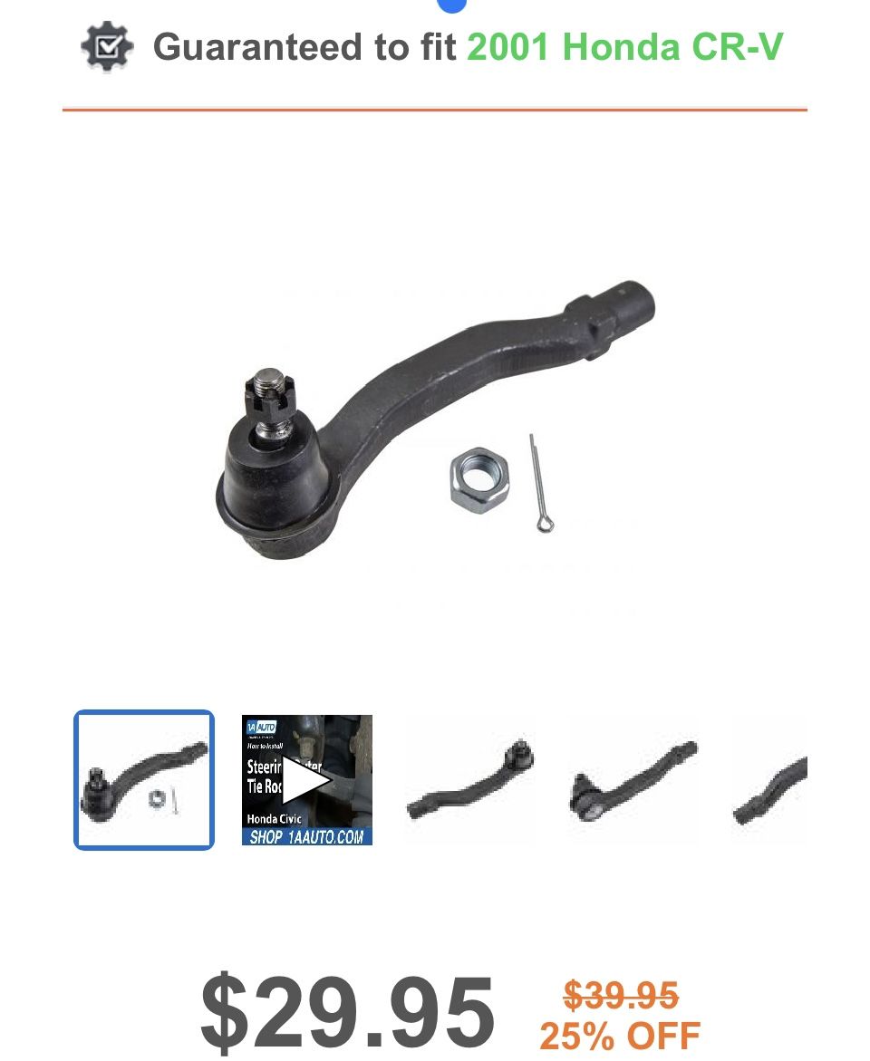 2001 Honda Crv Outer Tie Rod