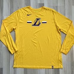 Los Angeles LA Lakers Nike Dri Fit Long Sleeve Shirt Mens 3XLT