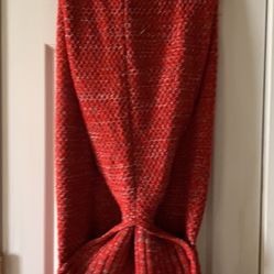 Red Mermaid Tail Blanket