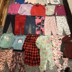 Girl Toddler Lot/ Bundle of 23 Pieces Warm Clothes 4T