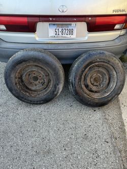 Used Mustang rims, 1966 Mustang, 5 lug, tires, bad, good, straight, good condition,