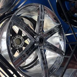 24s Chrome Strada Wheels Tires 6lug Chevy 