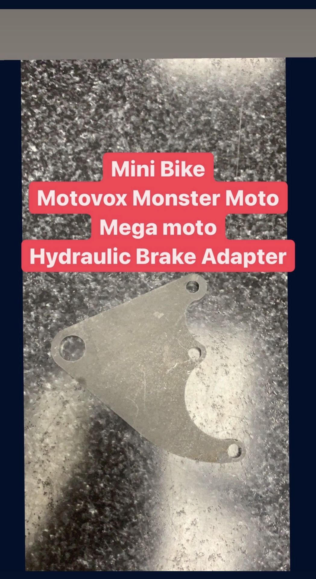 Mini Bike Hydraulic Brake Caliper Bracket monster moto mega moto motovox cc100x Minibike Minibikes Mini Bikes