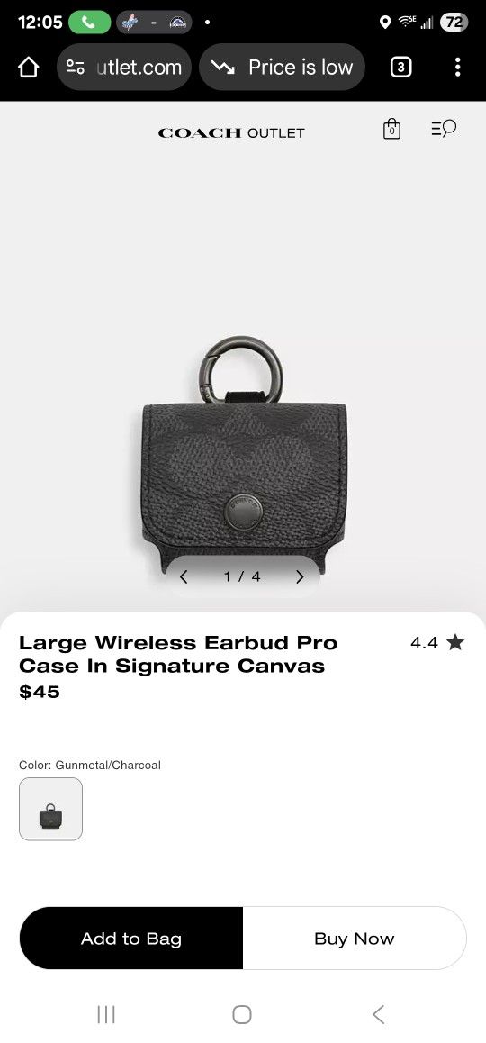 Coach Earbud Case