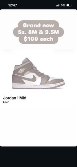 Air Jordan 1 Mid Linen Sneakers