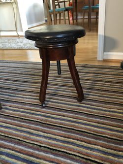Antique piano stool - adjustable height