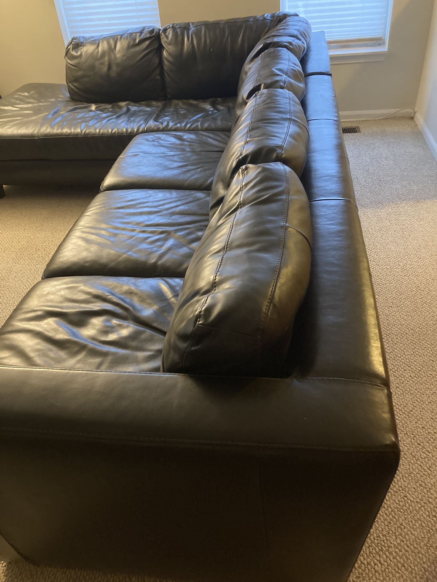 Italian Leather Sectional by Natuzzi