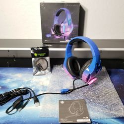 New PHOINIKAS PS4 Gaming Headset for PC, PS5, Xbox Headset with 7.1 Stereo Sound, Over Ear Gaming Headphones for Switch, Mobile PS4 W/ Noise Cancellin