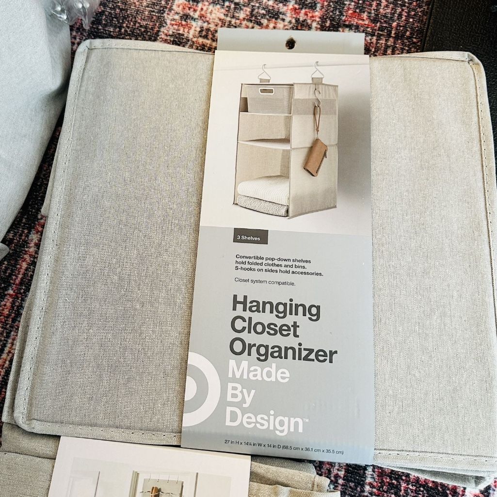 NEW Hanging Closet Organizer —New In packaging