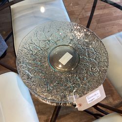 Hand-blown Vintage Lasisepat Finland 15" Glass Dish SKU A9CB4X