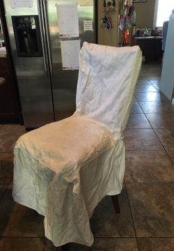 4 tall pub chair protectors-cream color
