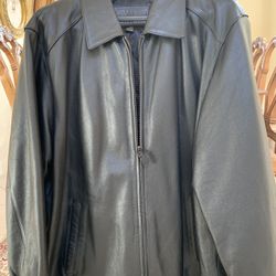 Black Leather - Quilted Jacket - XL Men Like Mew