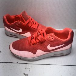 Nike Air Max 1 Ultra Moire Hot Lava Wmn Sneaker Shoes Orange Synthetic Lace Up