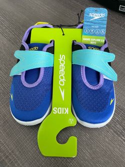 Speedo Kids' S-Way Slip-On Toddler Water Shoes - Black/Blue - L