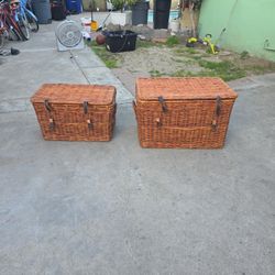 Wicker/Rattan Baskets Set 