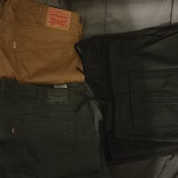 2 Pairs Of New Sz 42/30 Levis 541's & 1 Pair Noiz Sz 42 Khaki Shorts